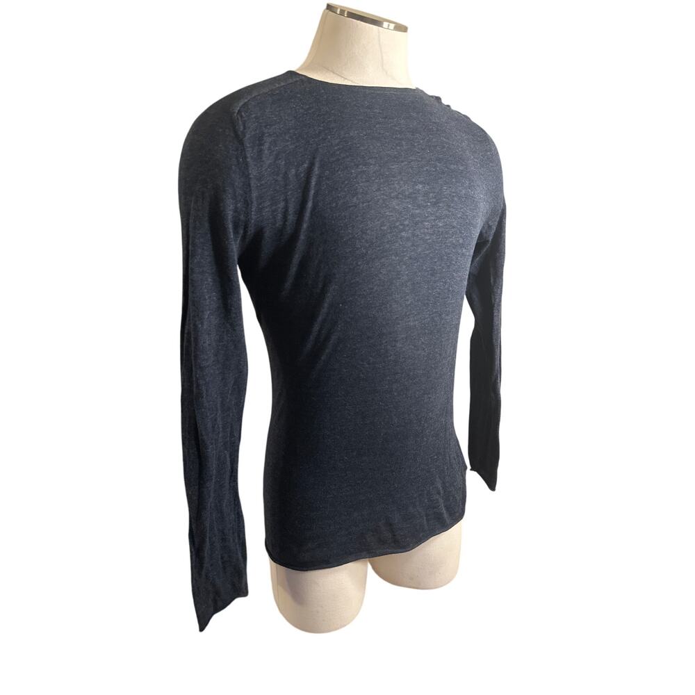 Men M Selected Homme Identity Denton Crew Neck Gray Pullover Sweater Top Cotton